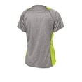thumbnail image 6 of Sport-Tek Ladies Heather Colorblock Contender Neck Tee-L (Vintage Heather/ Lime Shock), 6 of 6