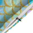 thumbnail image 4 of HAHDAXIA Mermaid Print Bedding Solid Comforter Set for All Seasons,3 Pieces(1 Comforter+2 Pillowcases),Soft Microfiber Bedding Set Full(79"x90"), 4 of 7