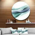 thumbnail image 2 of Designart 'Fractal Lines Grey Blue' Abstract Circle Metal Wall Art, 2 of 5