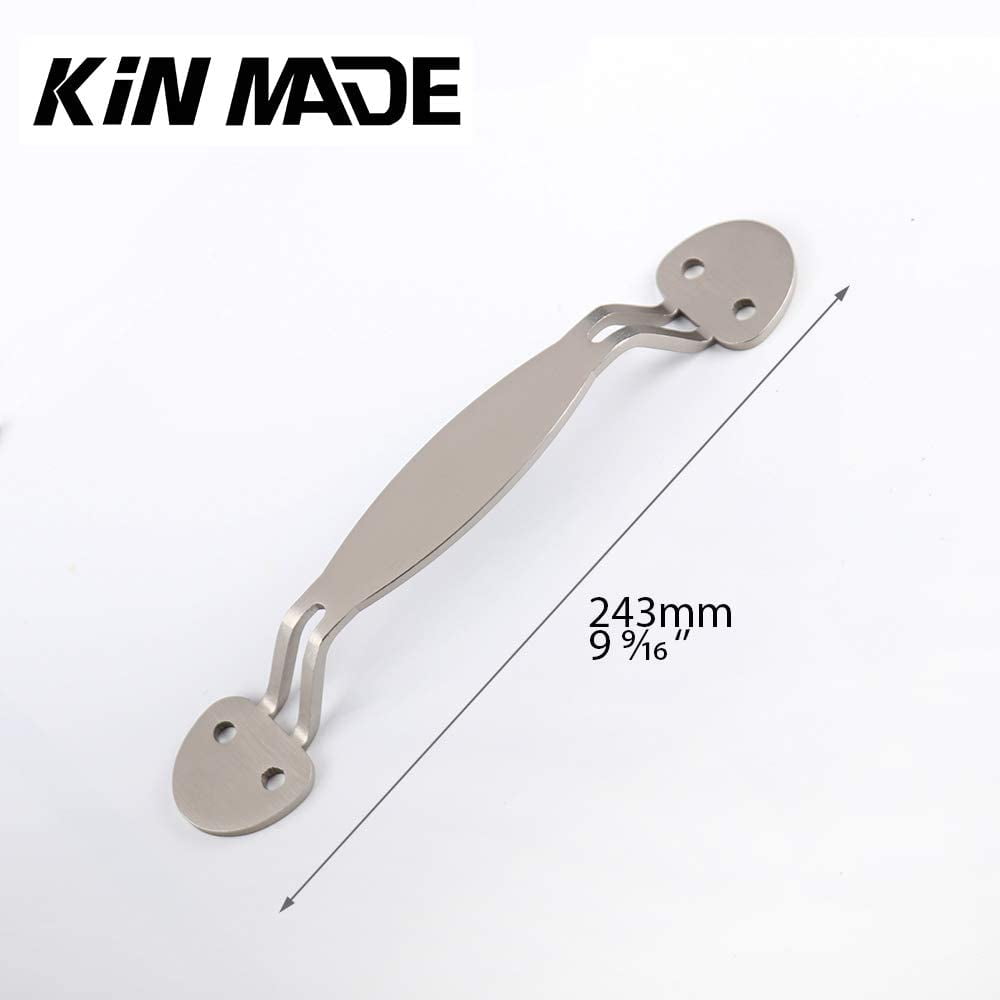 ATT 9 9/16'' 243mm Brushed Nickel Sliding Barn Door Handle Pull Mushroom Head …