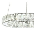 thumbnail image 4 of JONATHAN Y Reese 15.7" Adjustable Integrated LED Metal/Crystal Pendant Pendant, Chrome/Clear, 4 of 8