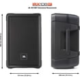 thumbnail image 4 of JBL Professional IRX108BT Altavoz PA autoamplificado, Altavoz portátil con Bluetooth, Woofer de 8", 1300 W, DJ móvil, Músicos, Lugares pequeños, Ceremonias y Eventos Deportivos, Negro, 4 of 5