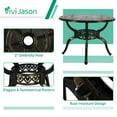 thumbnail image 4 of VIVIJASON 5-Piece Patio Furniture Dining Set, All-Weather Cast Aluminum Outdoor Conversation Set, Include 4 Cushioned Chairs and 1 Round Table w/Umbrella Hole for Balcony, Lawn, Garden, Backyard, 4 of 7