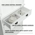 thumbnail image 2 of Yusong 72'' Tall Kitchen Pantry Cabinet, Farmhouse Storage Cabinet with 4 Doors, Drawer and Adjustable Shelf, Freestanding Wooden Cupboard Buffet for Home Dining Room Living Room Entryway, White, 2 of 10