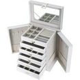 thumbnail image 1 of 6 Layers Womens Jewellery Boxes Table Top Large Leather Chest Jewelry Organizer Case w/ Removeable Drawers, 1 of 7