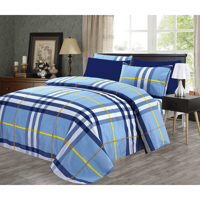 Hotel Club 1200 Ensemble de Draps Imprimés Ultra Doux 6 Pcs (Très Grand, Jack)