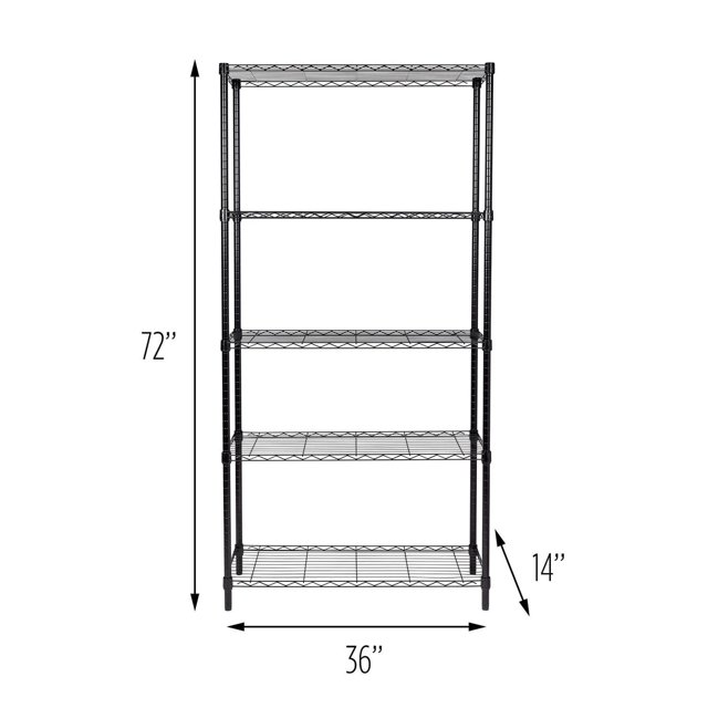 Honey Can Do 5-Tier Adjustable Storage Shelving Unit