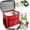Red, variant on Foldable cooler bag, picnic bag, cooler bag, lunch bag, ice bag, ice bag, mini foldable cooler bag, mini cooler bags, small foldable thermal bag, insulated lunch bag, cooler for picnic
