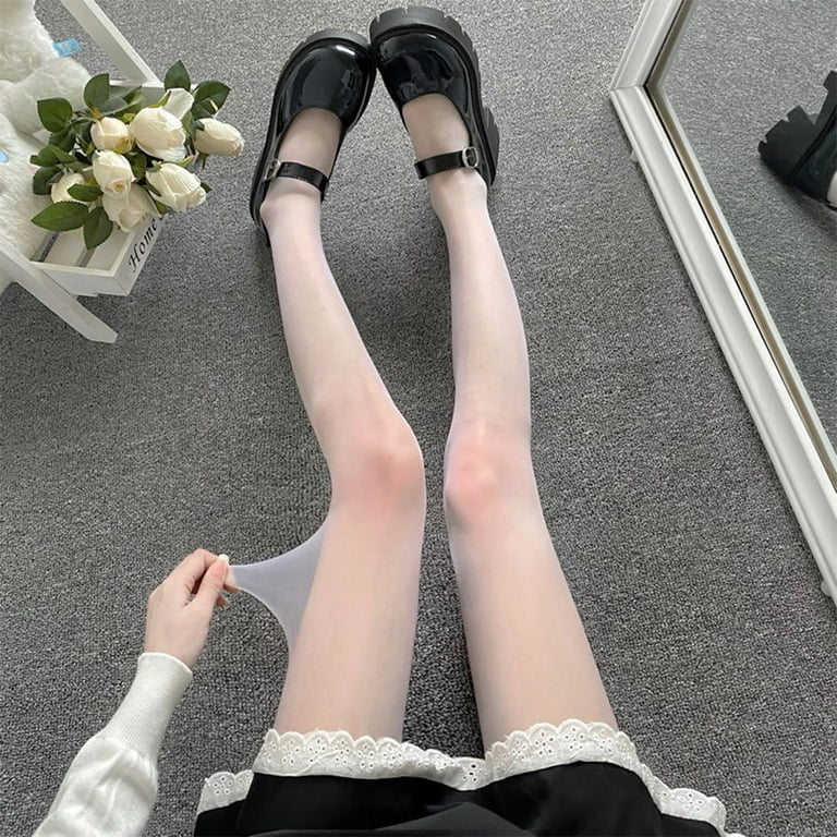 Black Letter Stockings Silk Letter Print Sexy Socks JK Thin Pantyhose -  cosfun