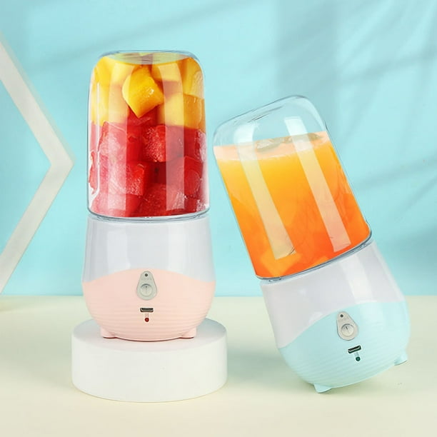 Licuadora Portátil Recargable Por Usb - Batidora Personal de 4 Cuchillas para Batidos | Granizados y Jugos | Capacidad de 300 Ml | Potencia de 35 W | Licuadora de Mano para Viajes y Deportes