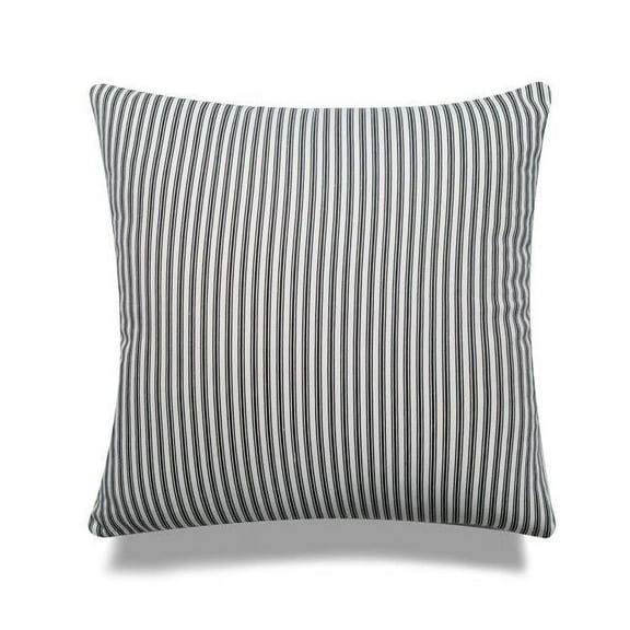 MDR Trading Inc. HU-MP2222JS03BKOP Vintage Ticking Black Stripes With Polyester Insert Pillow
