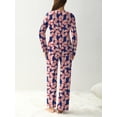 thumbnail image 3 of MINTREUS Women's Pajama Set Long Sleeve Sleepwear Ladies Soft Pjs Lounge Sets, 3 of 6