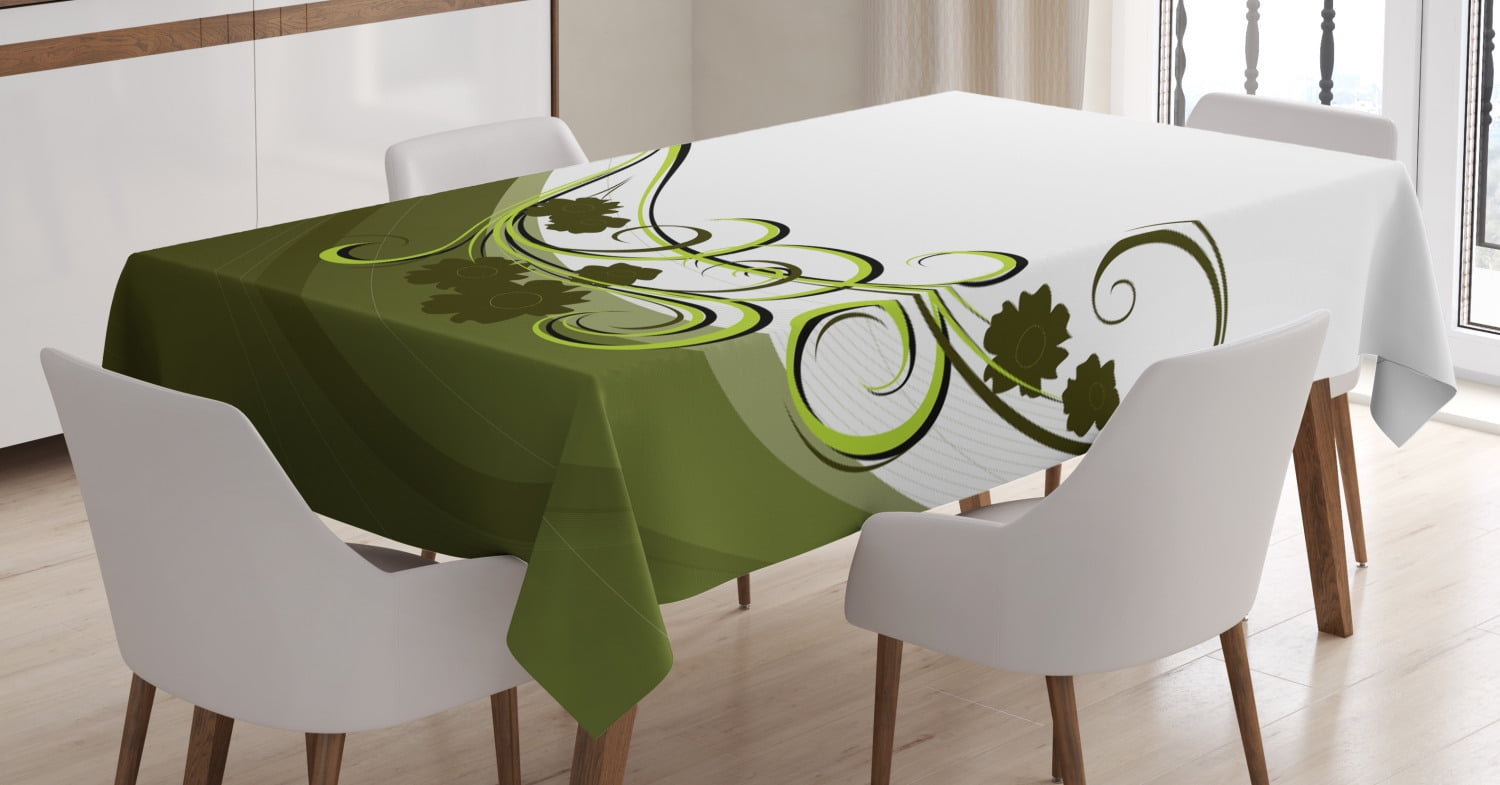 Olive Green Tablecloth, Wedding Inspired Floral Arrangement Flourishing