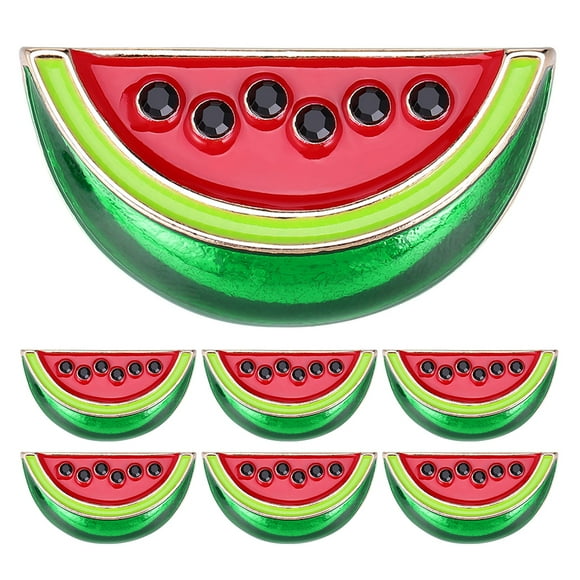 CIMAXIC Anniversaire 7 Pcs Épingle à Melon D\'eau Mignonne Broche en Métal Épingles en Forme de Fruit Accessoires pour Collier Sacs Châles d'Été Anniversaire, 1.38"X0.71"X0.39 Pouces