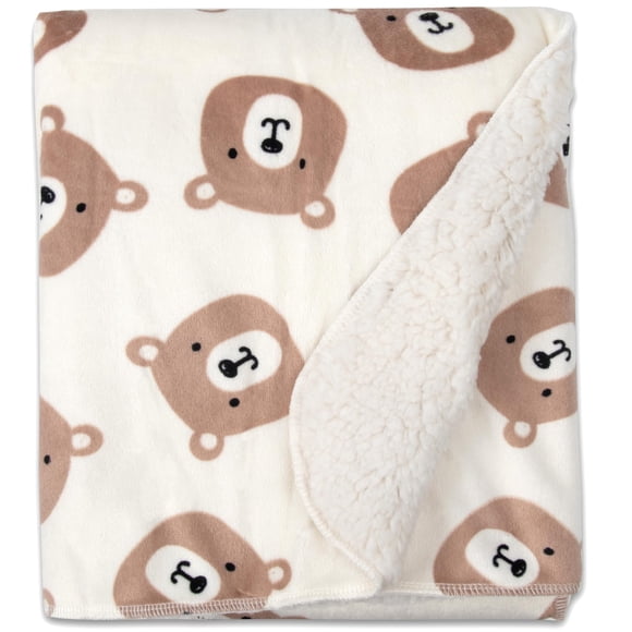 Manta Esencial para Bebé 89x76 cm Sherpa y Forro Polar Reversible