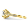 thumbnail image 3 of Solid 10k Yellow Gold CZ Cubic Zirconia Anniversary Ring Band Size 8, 3 of 6