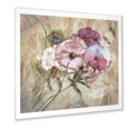 thumbnail image 2 of Designart 'Iris Bouquet Floral Design With Peacock Feather' Traditional Framed Art Print, 2 of 4