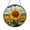 Acrylic 3.5 Inch, variant on Sunflower Stained Glass Suncatcher, Round Floral Window Hanging Art Panel, Golden Bloom Decorative Accent for Rustic Cottage and Farmhouse Home Decor