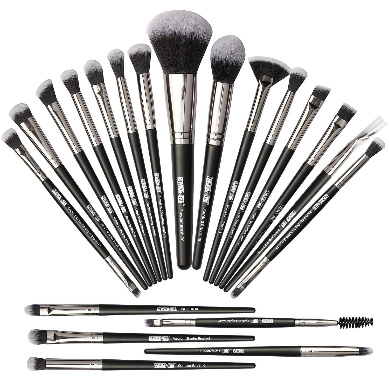 Mgfed Makeup Brush Set 20 Pcs Professional Makeup Brushes Foundation Eyeshadow Blush Brush concealers Face Powder Eye Make Up Brushes Set Kit Champag
