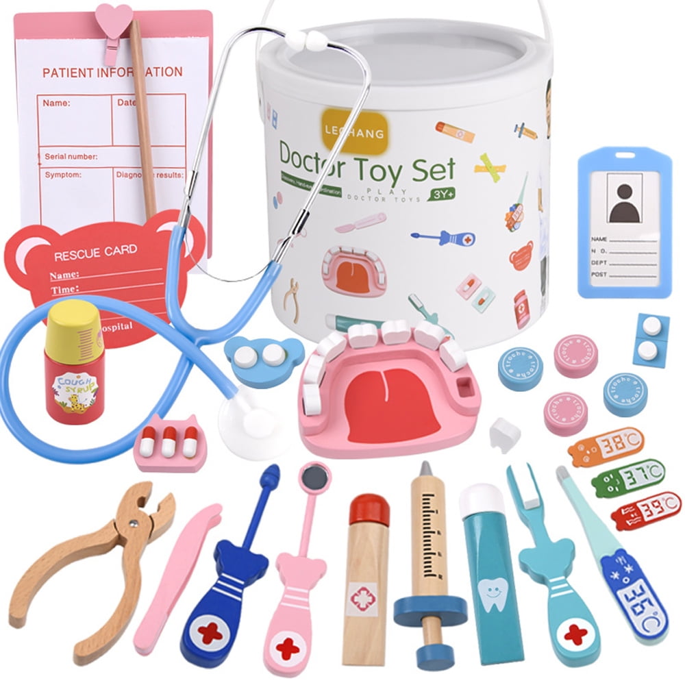 CARSTY Medical Toy Doctor Kit for Kids Toddler Dentist Playset-15 Medical  Equipment with Medical Table Doctor Checkup Pretend Play Set 