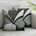 thumbnail image 3 of HENGT  Floral Throw Pillow Cushion Case, Abstract Flowers and Petals with Exotic Vibes Colorful Modern Style Art, Modern Accent Double-Sided Digital Printing,Grey Umber and Black, 3 of 5