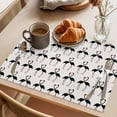 thumbnail image 3 of Black Flamingos Placemats Set of 4 Wooden Vintage Art Elegant Pastoral Place Mats Indoor Wipeable Table Mats Washable Cloth Dining Table Placemats for Kitchen Holiday Party Home Decor 13x19 Inch, 3 of 9