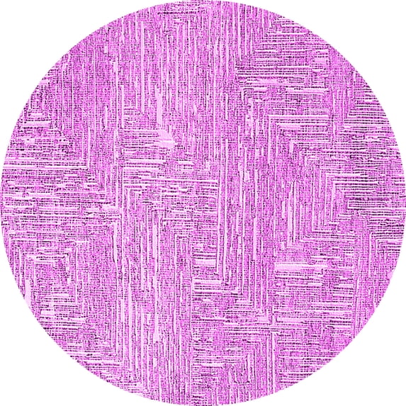 Ahgly Company Indoor Round Solid Pink Modern Area Rugs, 8' Round