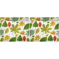 thumbnail image 3 of Leaves Pattern Kitchen Curtains 2 Panels UV Protected Tier Curtains, Half Window Curtains Kitchen Tiers for Guest Room Bathroom Sink Laundry Room Basement,24 x 27 Inch, 3 of 7