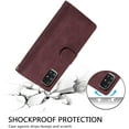 thumbnail image 3 of Wallet Phone Case for Samsung Galaxy A51(4G), Retro Matte 9 Card Holder Slots Zipper Pocket Case PU Leather Magnetic Closure Kickstand with Wrist Strap Shockproof Folio Flip Case-Wine Red, 3 of 16