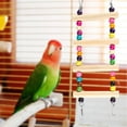 thumbnail image 4 of Zhaomeidaxi Parrot Ladder, Wooden Ladder with Colorful Beads Steps Climbing Bridge Bird Cage Play Toy for Conure Parakeet Budgie Cockatiels Lovebirds, 4 of 8