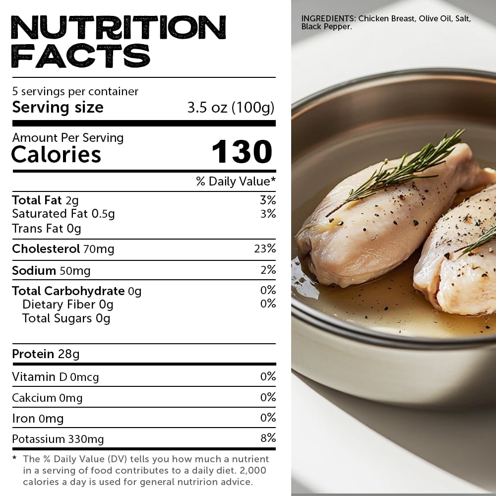 Grumpy Butcher Clean Steamed Chicken Breast 4 Ct, 4 lb (Frozen)
