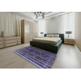 thumbnail image 4 of Ahgly Company Indoor Square Mid-Century Modern Plum Purple Oriental Area Rugs, 6' Square, 4 of 6