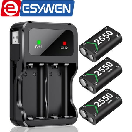 ESYWEN Battery Packs for Xbox with 3x2550 Rechargeable Battery Pack for Xbox Series X|S/Xbox One/Xbox One S/Xbox One X/Xbox One Elite