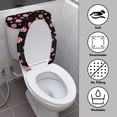thumbnail image 3 of HELLHERO Candy Toilet Covers Set Stretchy Fabric for Hotel Home Washable and Reusable Toilet Seat Protector, 3 of 8