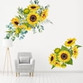 thumbnail image 3 of Bewildely Flores de de pared, póster de paredes extraíbles simples transparentes, fácil de instalar, adornos de girasoles, decoración económica Decoración del hogar Tipo-02 Bewildely HA075029-02, 3 of 6
