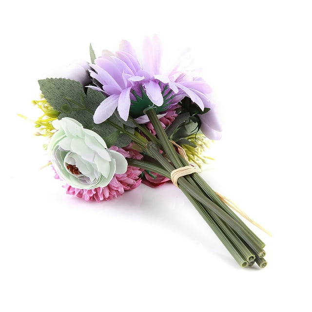 Ramo de flores de seda artificial Jadeshay 22 cm color como muestra la imagen