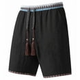 thumbnail image 3 of Sentmoon Mens Shorts Mens Straight Leg Work Pants Solid Color Stretch Waist Drawstring Pocket Casual Utility Trousers Comfortable Lightweight for Outdoor and Daily Wear M-3XL, 3 of 7