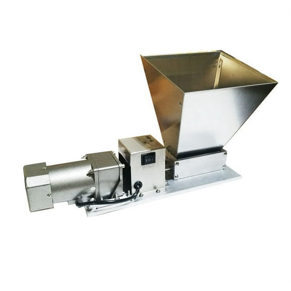 INTBUYING Electric Grain Mill Barley Grinder Malt Crusher 2 Rollers with Hopper