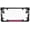 Black/D.Pink, variant on Aloha Hawaii Hibiscus Floral Flowers Design Palm Tree Heavy Duty Metal License Plate Frame Auto License Plate Frame/Car Accessories (Chrome/D.Pink)