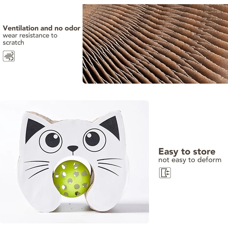 Twisty Paws - Gioco Interattivo Per Gatti | Tiragraffi Pieghevole Con Palla | Design Magnetico, Forme Infinite