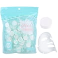 thumbnail image 4 of Paquete de 100 piezas de mascarillas faciales comprimidas desechables hechas a mano para el cuidado de la piel, mascarillas faciales de papel DIY, 4 of 15