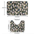 thumbnail image 3 of Yiaed Flowers Print Bathroom Mat Set 2 Pieces Mat Anti-Skid Pad Ultra Soft and Absorbent Bathroom Bath Mat Contour Bath Rugs for Toilet Base, 3 of 6