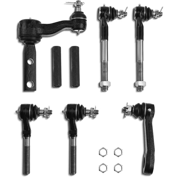 A-Premium 8Pcs Suspension Kit Inner Outer Tie Rod End & Adjusting Sleeve Idler Arm Pitman Arm Compatible with Ford F-150 97-03 F-250 97-99 F-150 Heritage Expedition Lincoln Navigator Blackwood