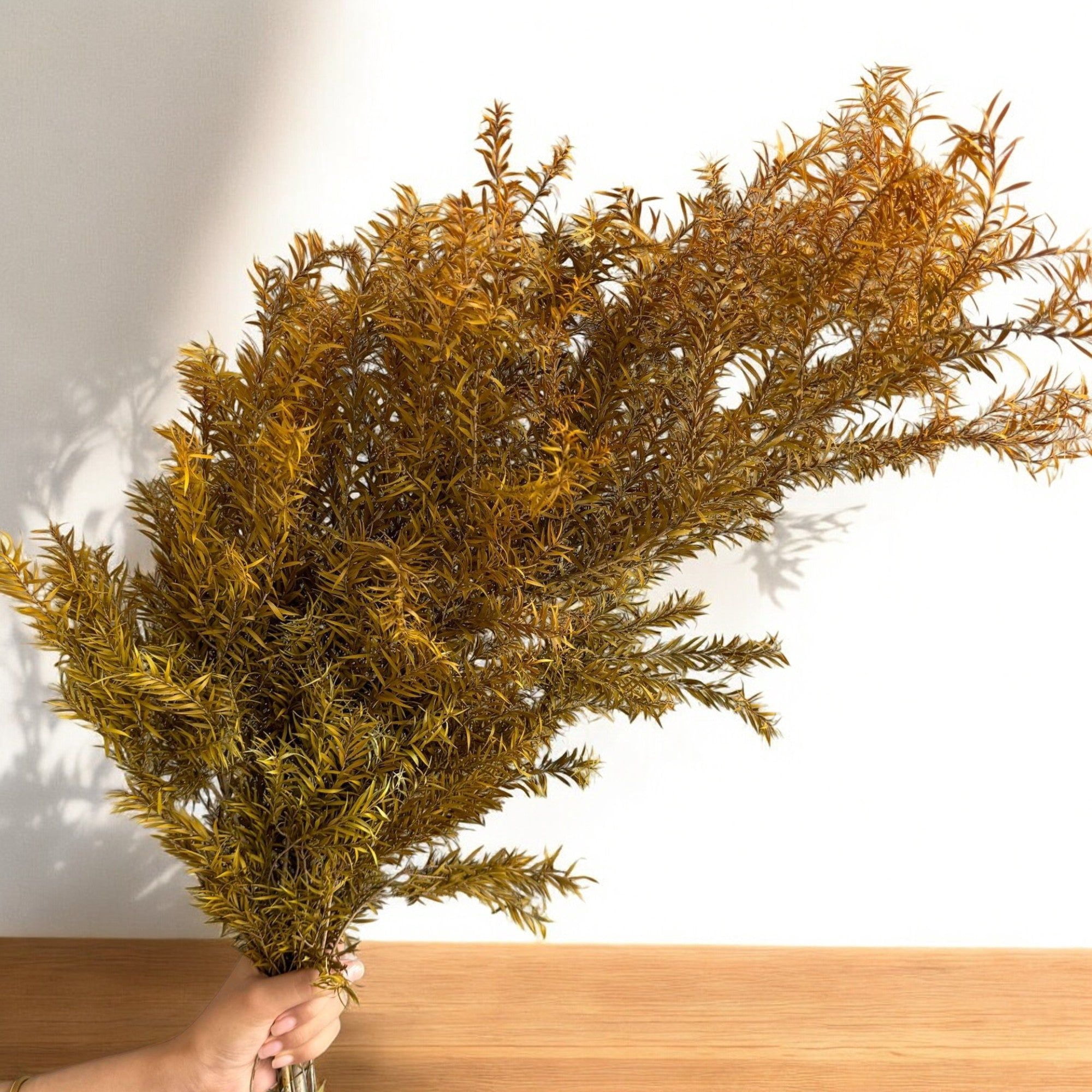 Dried Flowers Rosemary Branch Arrangement for Home Decor, 29.5 Inches - Brown