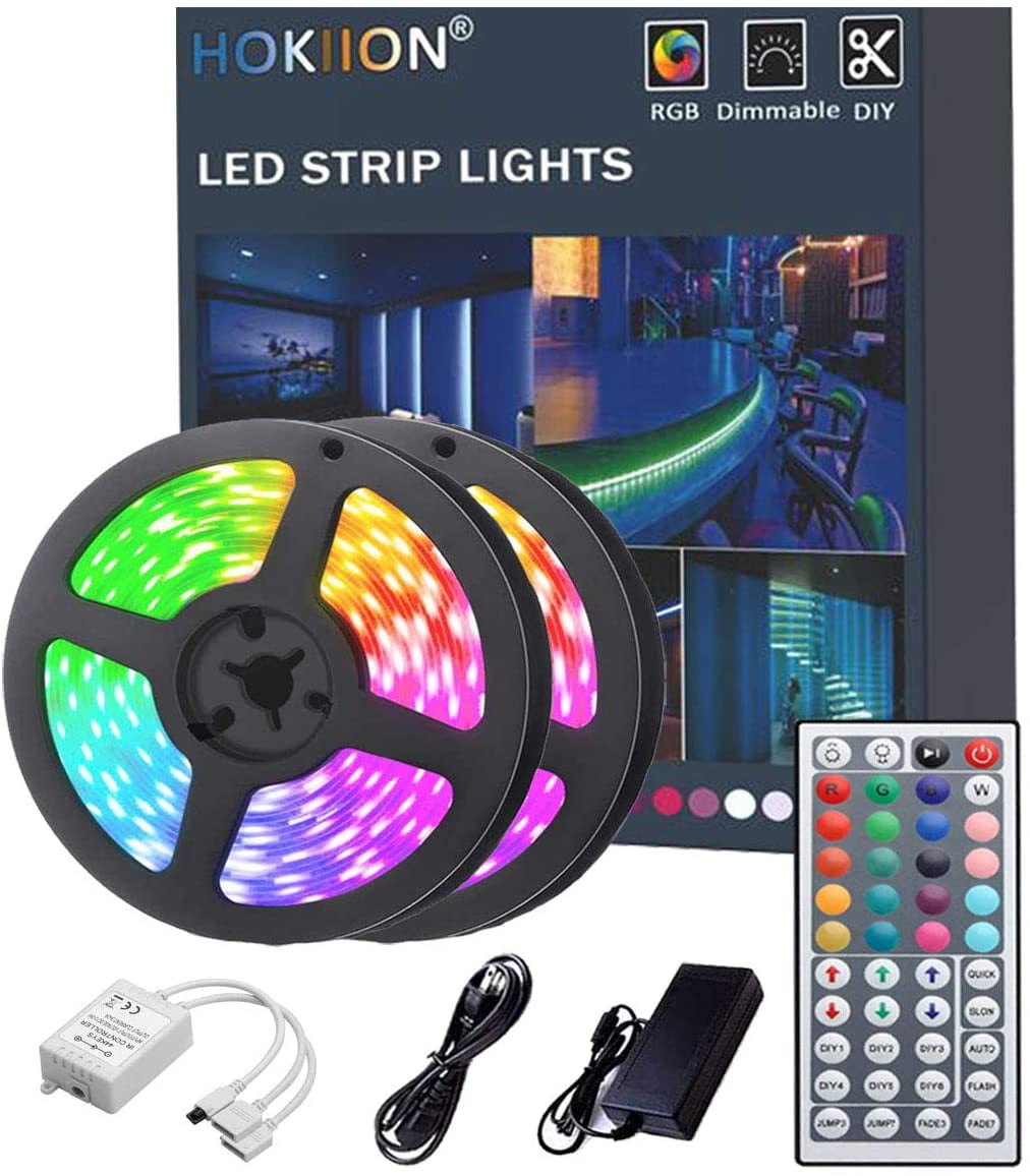 Led Strip Lights Kit with Remote and Power Adapter, SMD5050 10M 32.8FT