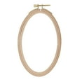 thumbnail image 1 of Solid Wooden Stitch Hoop, Wood Embroidery Hoop Oval Hoop Tool for Sewing and Crafting 16cm 13.7cm, 1 of 8