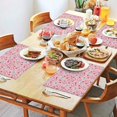 thumbnail image 2 of Pink Cow Milk Strawberry Pattern Summer Placemats Table Placemats Set Of 4-Linen Kitchen Washable Placemats Table Mats 11.8"x17.7" Non-Slip Heat Resistant, 2 of 6