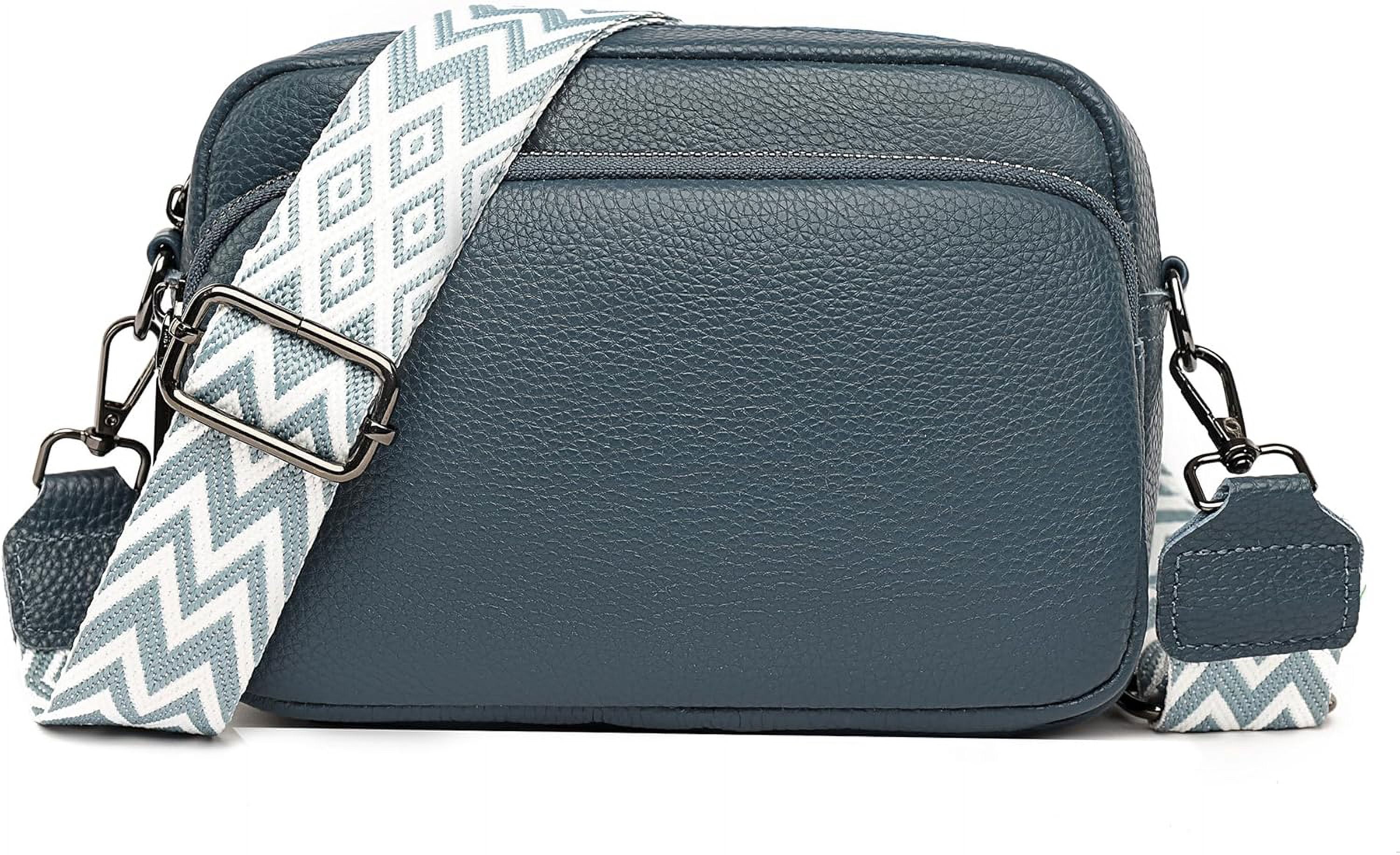 Small Shoulder Crossbody Bag for Women Vegan Leather Handbag Purse Triple Zip Wallet Purse Trendy Bag