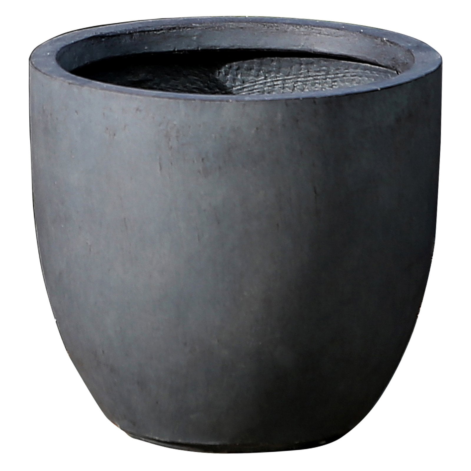 LuxenHome Gray MgO Round 12.2in. H Outdoor Planter - Walmart.com