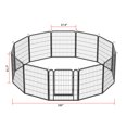 thumbnail image 2 of 12 Panels Foldable Dog Playpen with Door, 31.7"H Heavy Duty  Portable Dog Fence Pet Exercise Pen for Outdoor Indoor RV Camping Garden Yard,, 2 of 9